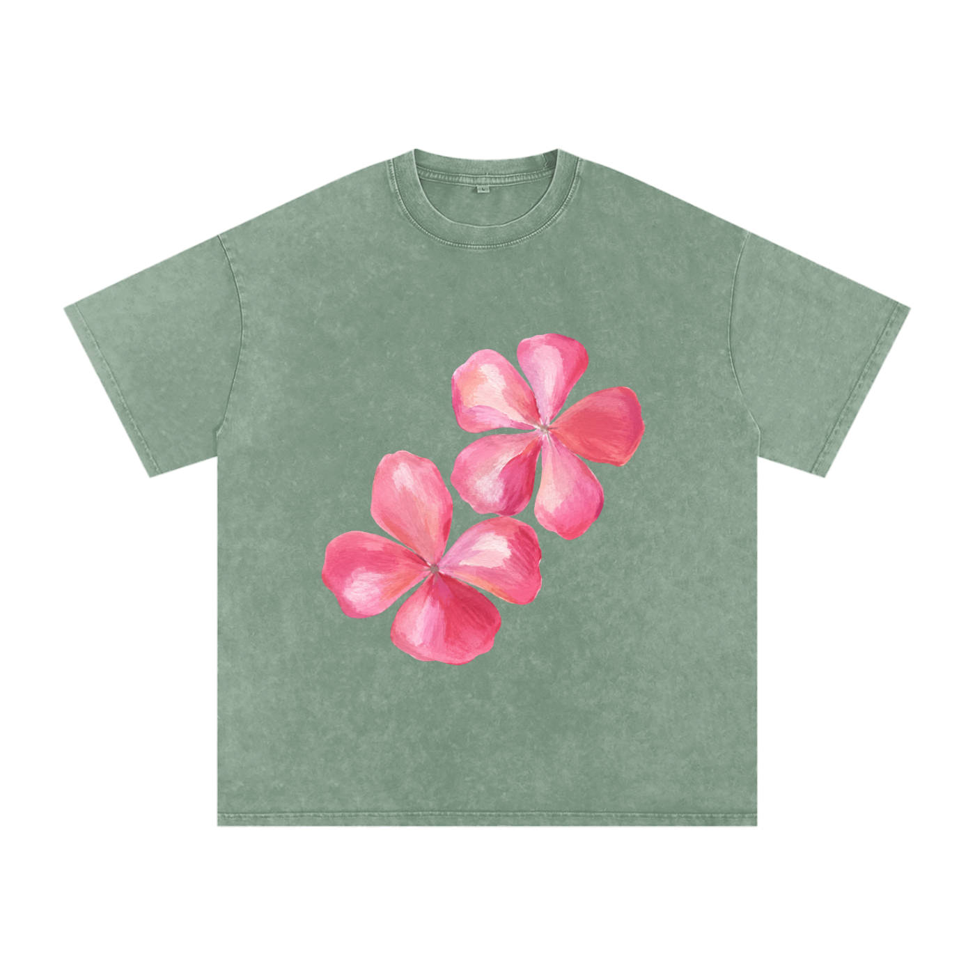 Snow Washed Oversized Cotton T-Shirt