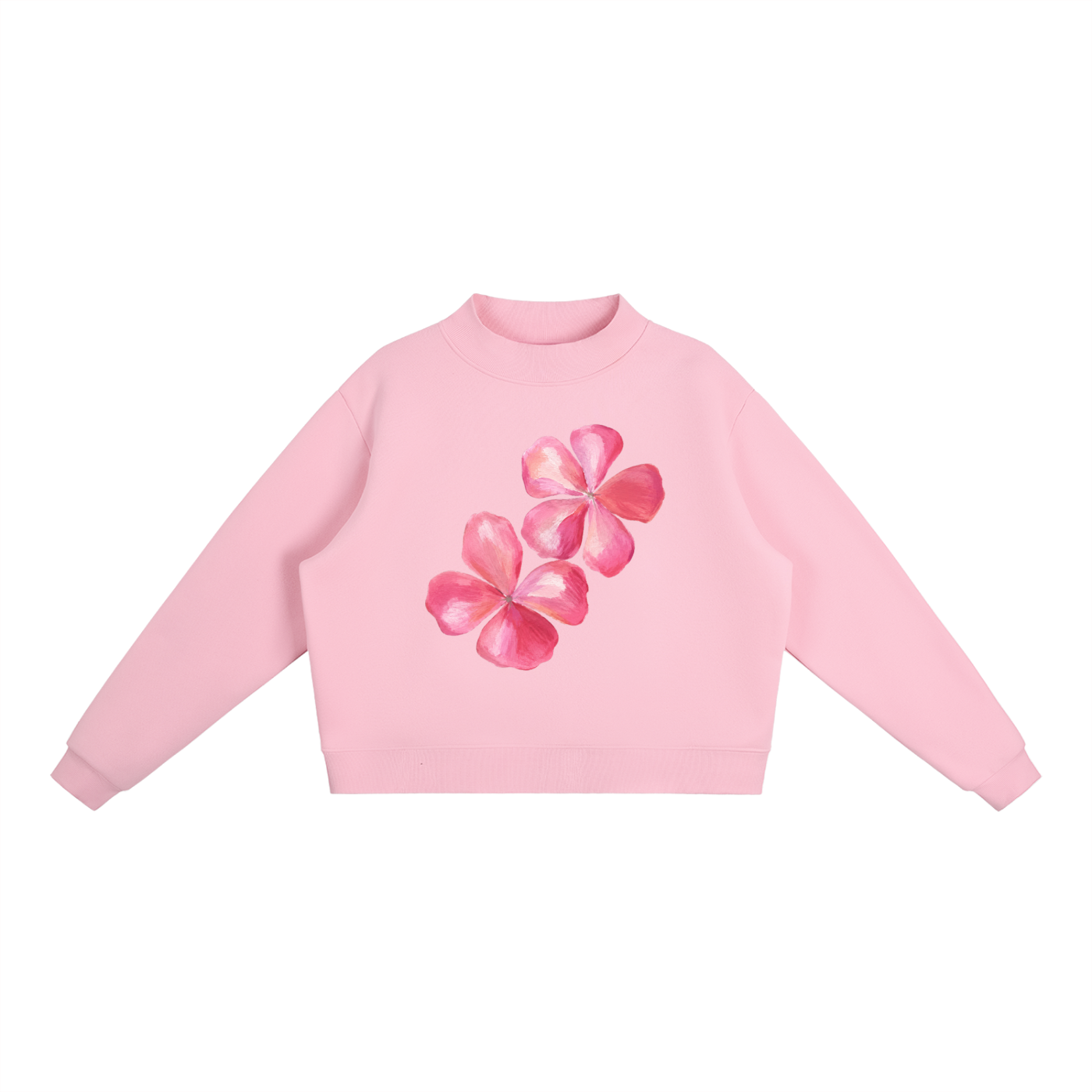 Essential Fleece Mock-Neck Crew Sweatshirt