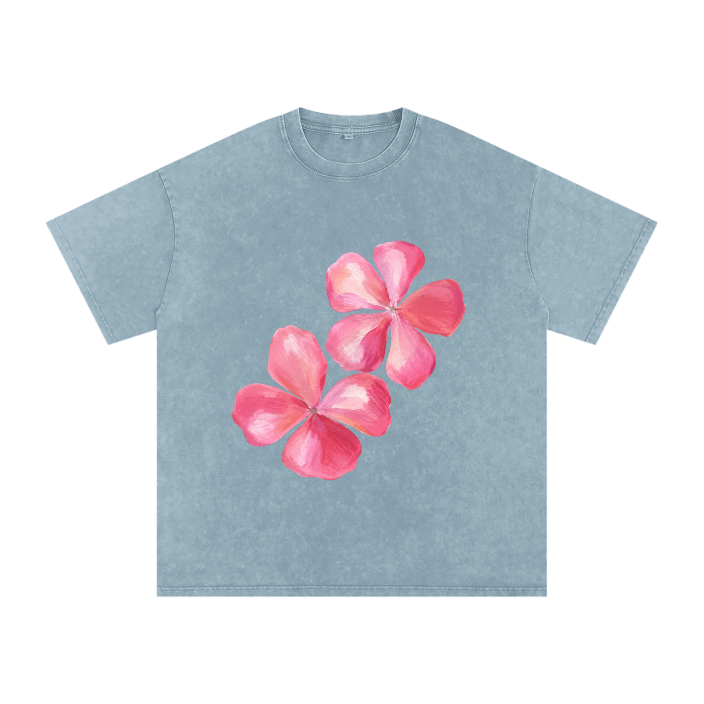 Snow Washed Oversized Cotton T-Shirt