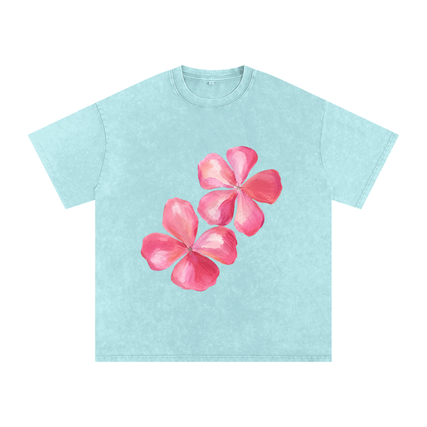 Snow Washed Oversized Cotton T-Shirt