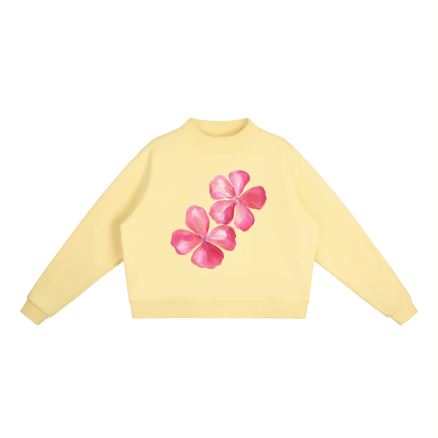 Essential Fleece Mock-Neck Crew Sweatshirt